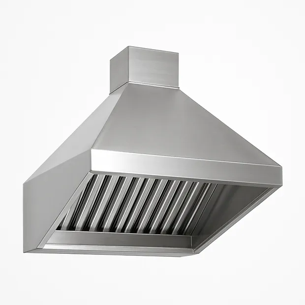 Зонт вытяжной вентиляционный нержавеющий пристенный встраиваемый